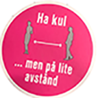 Golvdekal/Klistermärke/Håll avstånd